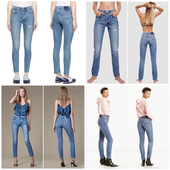 Levi’s Altered 501 Skinny Jeans in Moody Blues - Picture 3 of 12